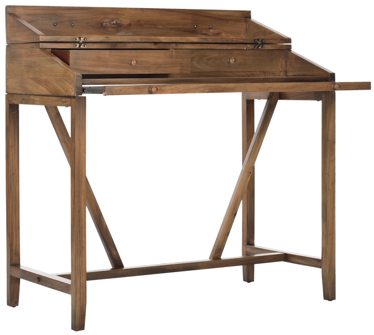 Amh6509e Desks Furniture By Safavieh Wyatt Writing Desk W Pull Out Amh6509e Desks