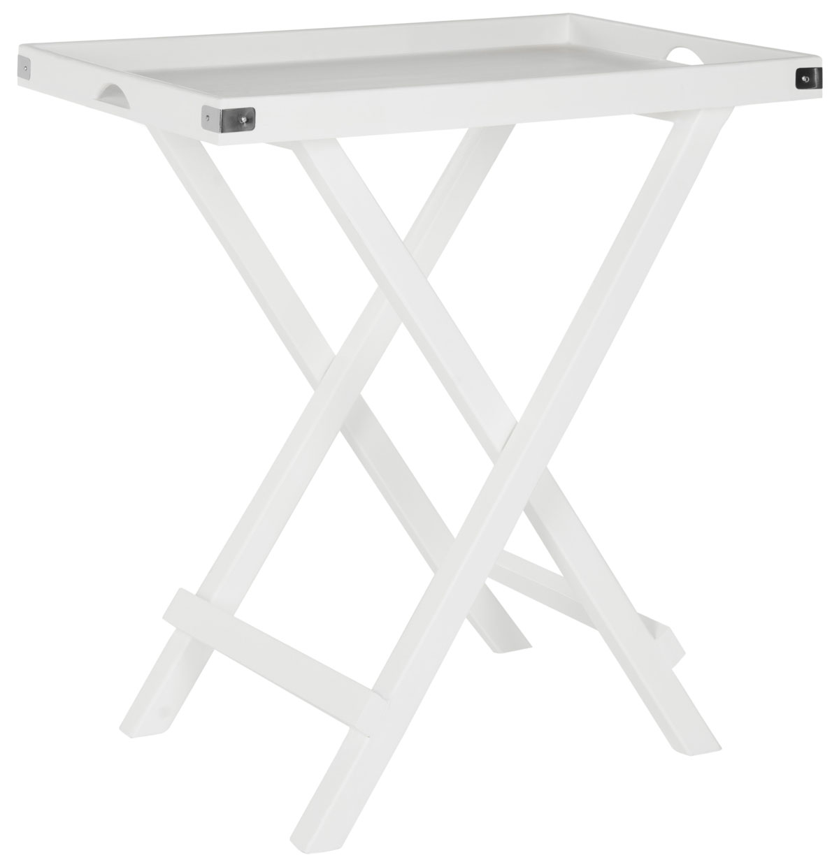 Amh8202a Tray Tables Furniture By Safavieh Belvedere Tray Table Amh8202a Tables Color White