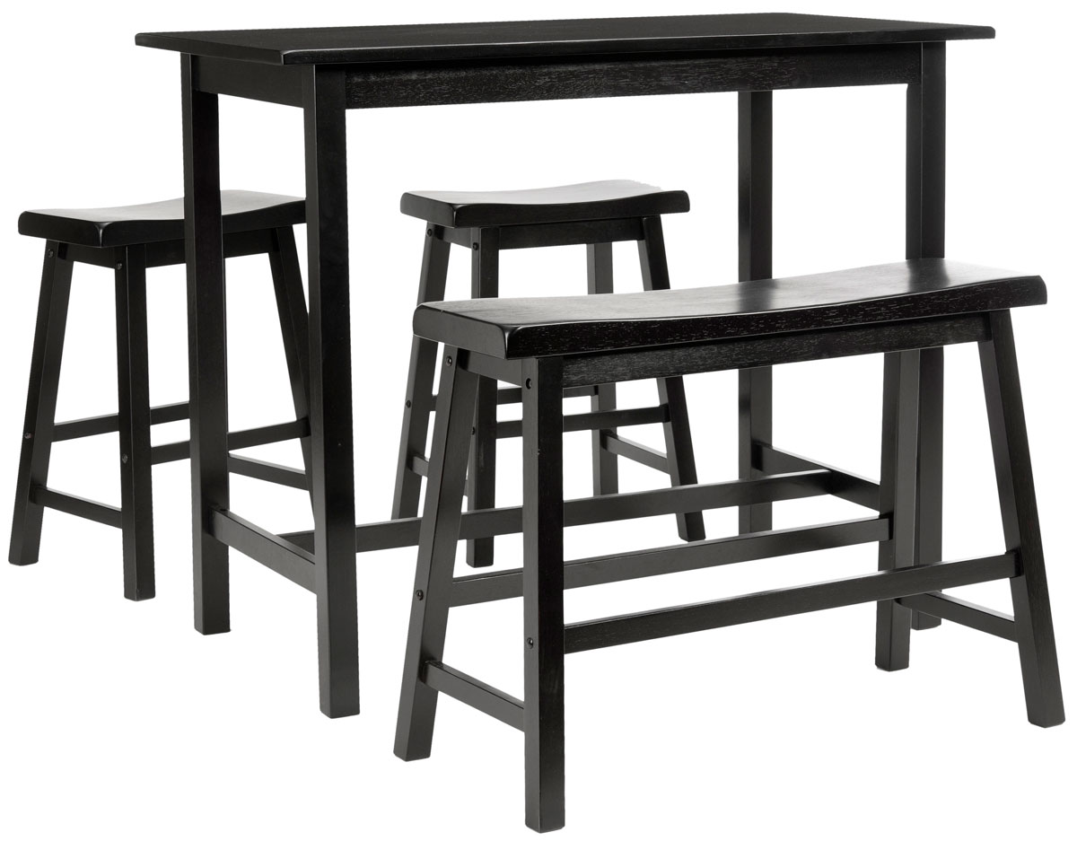 East West Furniture Oxno5 Mah C 5 Piece Kitchen Table Set Square