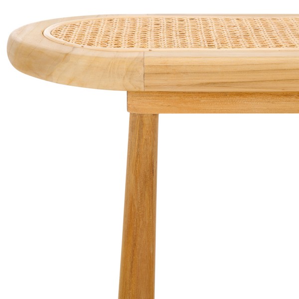 Small Rounded Ratan Bench BCH1200A Benches - Furniture by Safavieh