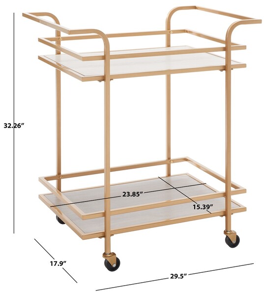 TUTOTAK Bar Serving Cart On Wheels - Mobile Drink & Snack Station (Model BC01BG032) - View #12