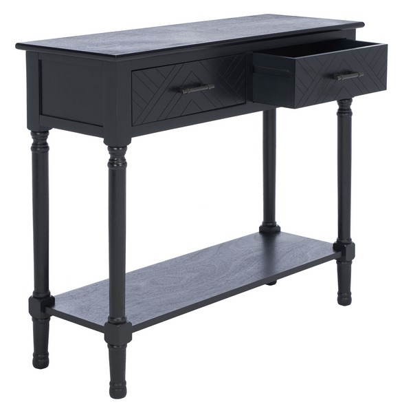 Consolle con 2 cassetti in MDF Nero - DEMASIA
