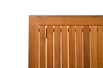 Mayaguana Teak Dining Table in Natural in a styled room