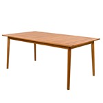 Mayaguana Teak Dining Table in Natural, detail view