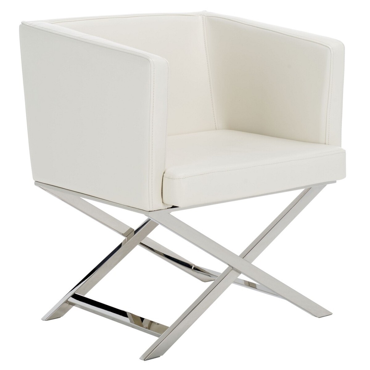 Fox2033c Accent Chairs Furniture By Safavieh Accent Chairs Color White Chrome Save