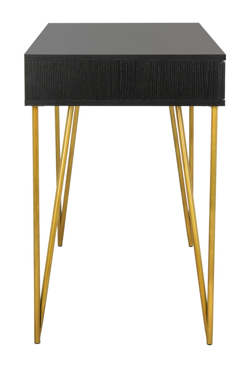 Fox2238b Desks Furniture By Safavieh Color Black Gold