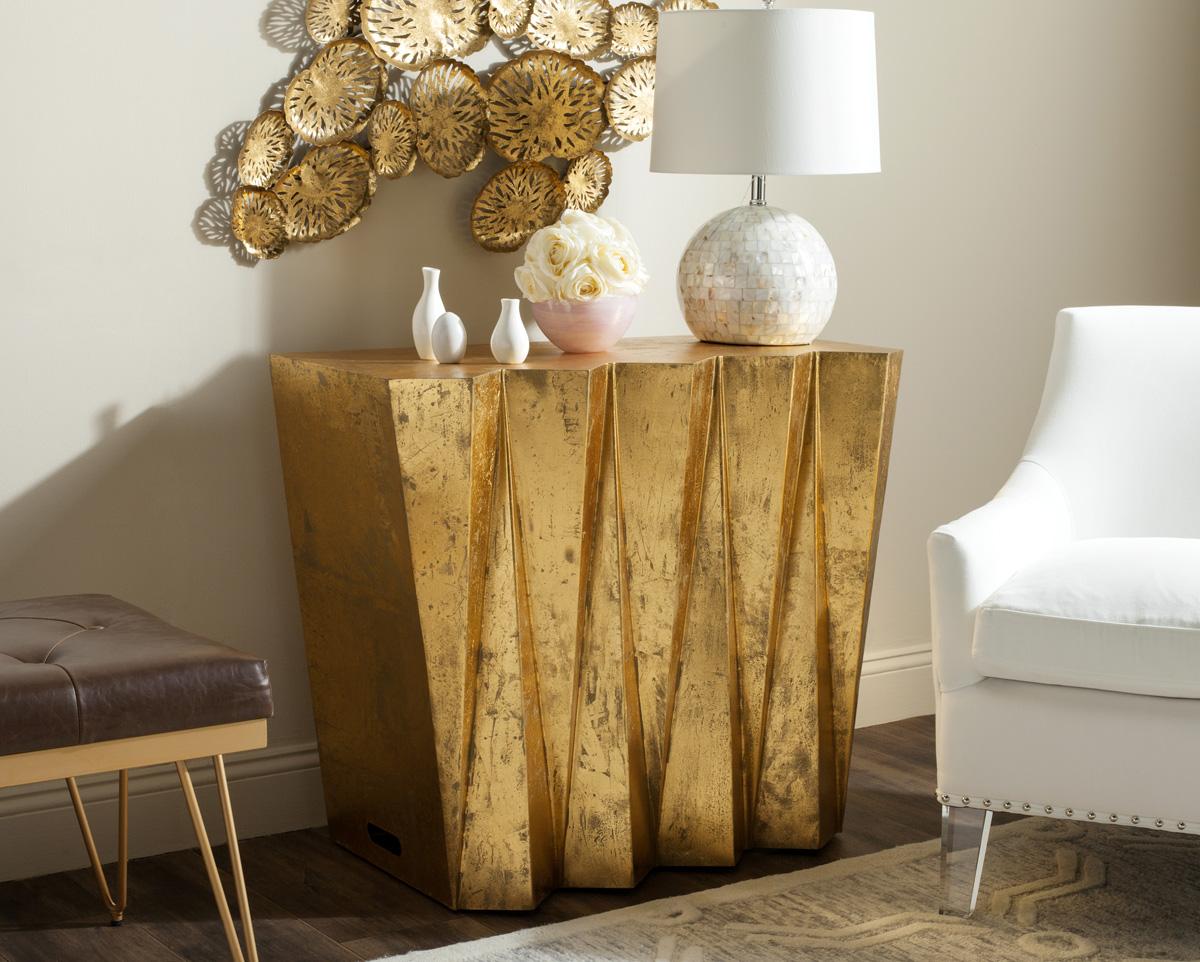 Gold Console Table