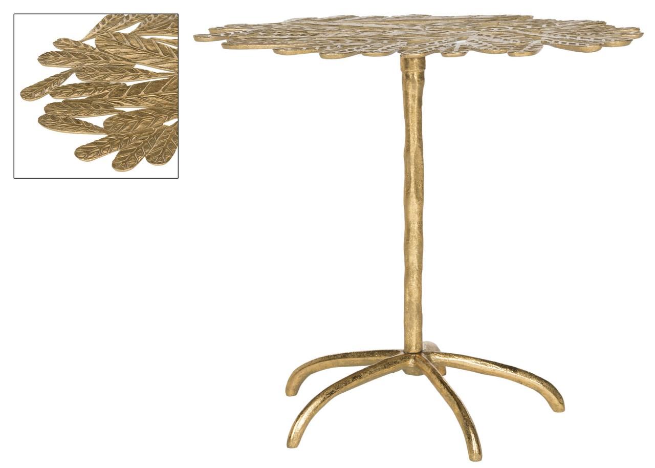 Gold Leaf Side Table Accent Tables