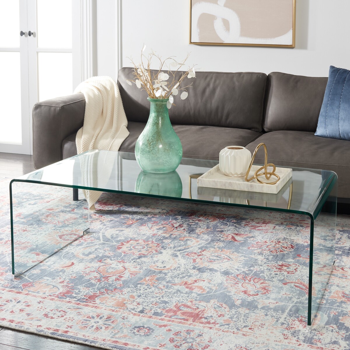Fox6014a Coffee Tables Furniture By Safavieh Artfully Formed From A Single Piece Of Tempered Gl Its See Through Silhouette Ears To Float In Room