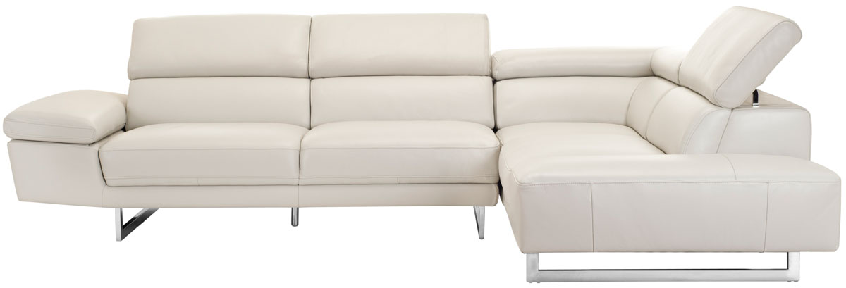 Modern Leather Chaise Lounge Sectional Sofa Safavieh Com