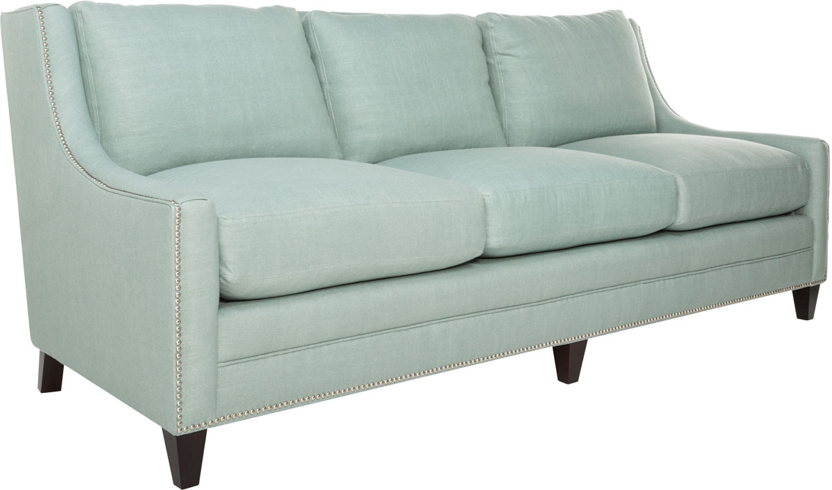 Mid Century Modern Transitional Nailhead Sofa Safavieh