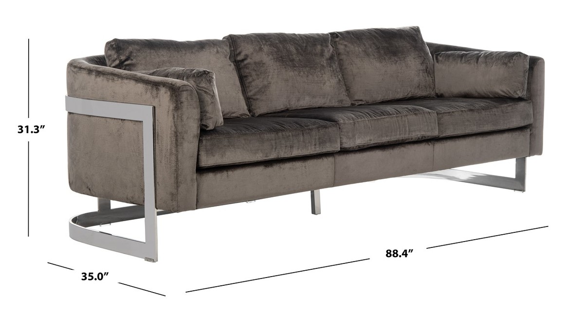 Knt7033a Safavieh Knt7033a Safavieh, Deco Shale Leather Sofa
