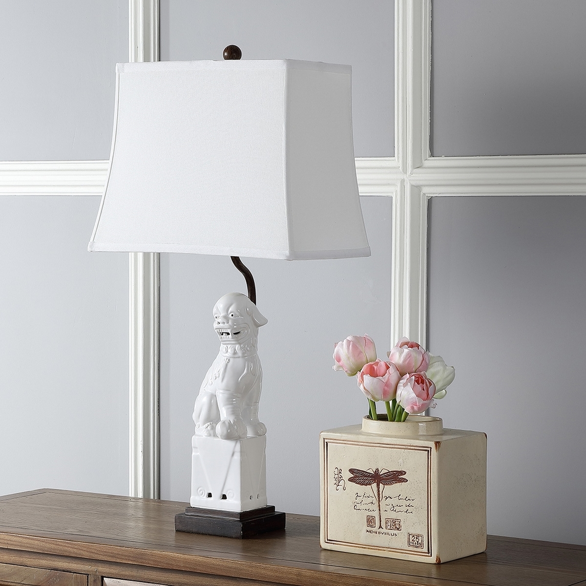 Lit4137b Set2 Table Lamps Lighting By Safavieh Lit4137b Set2 Table Lamps Lighting By, Foo Dog Lamps Williams Sonoma Home