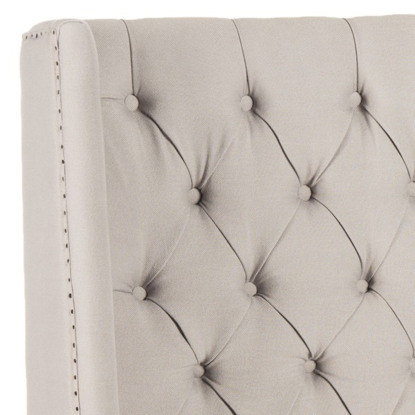 Safavieh Mercer Collection London Winged Upholstered Headboard - Twin Size, Taupe Fabric