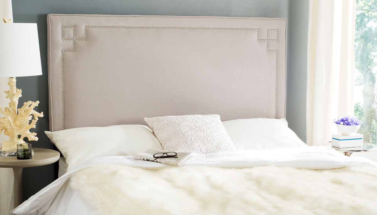 Remington Taupe Headboard Silver Nail Head Headboards Remington Taupe Headboard Silver Nail Head Headboards