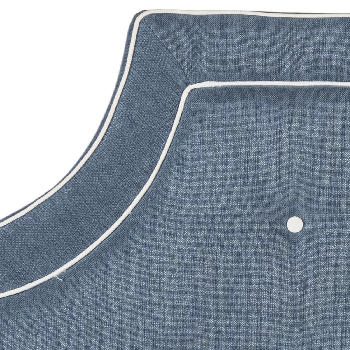 Tallulah Denim Blue & White Headboard Headboards Furniture by Safavieh