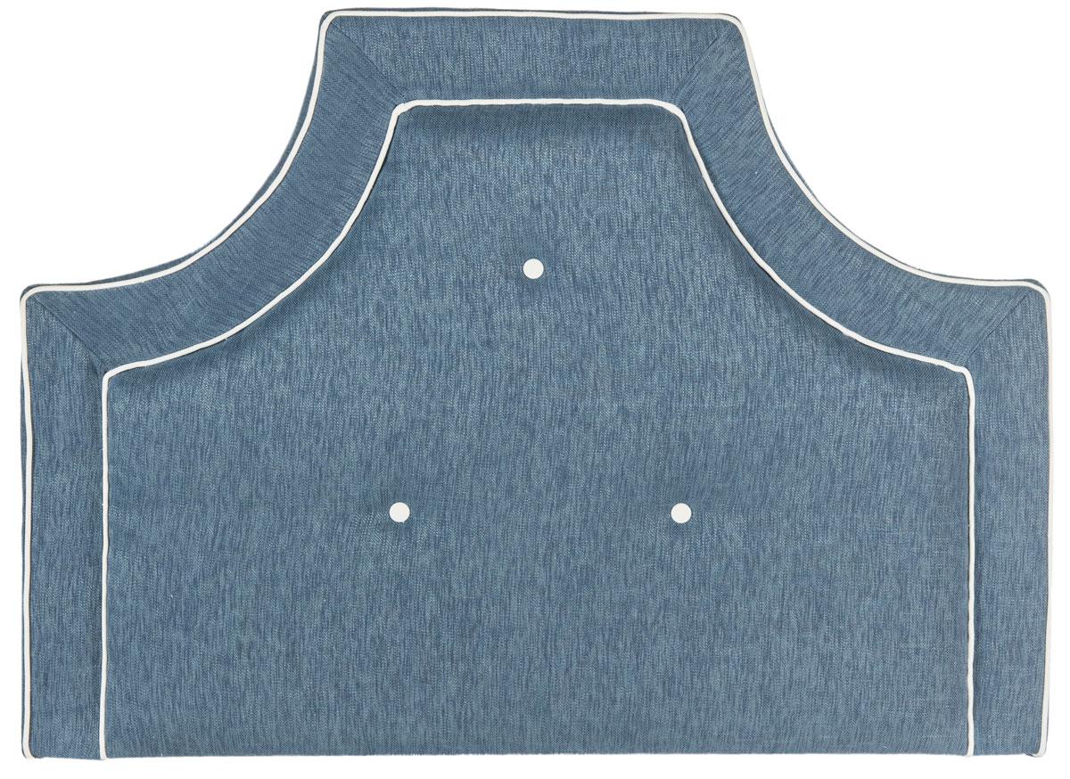 Tallulah Denim Blue & White Headboard Headboards Furniture by Safavieh