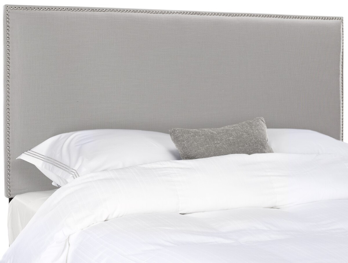 Sydney Arctic Grey Headboard Silver Nail Head Headboards Furniture