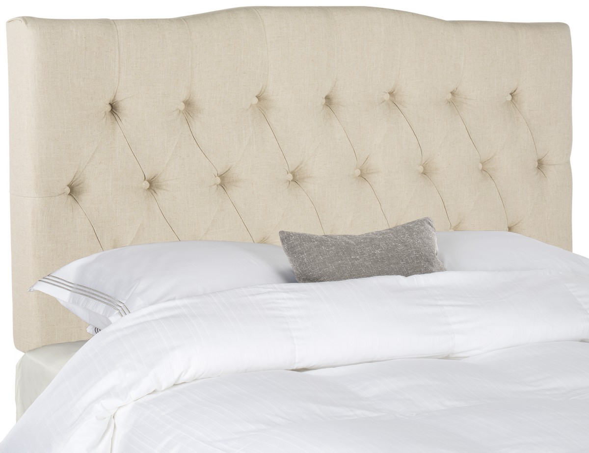Axel Hemp Linen Tufted Headboard Headboards Furniture by Safavieh