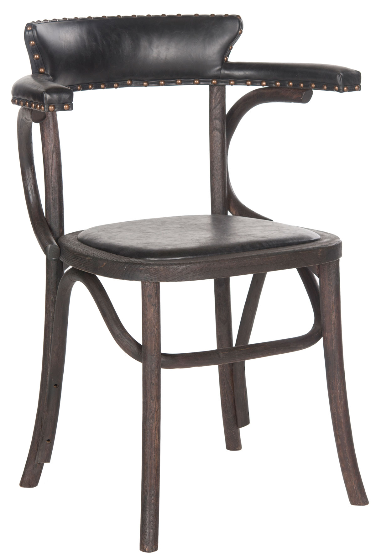 MCR4689A Accent Chairs - Furniture By Safavieh Accent Chairs. Color: Antique Black - MCR4689A Accent Chairs - Furniture By Safavieh