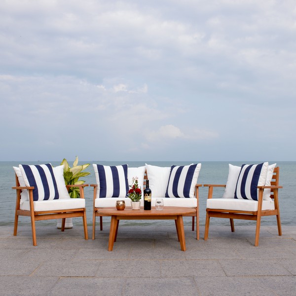PAT7050F Patio Sets 4 Piece Furniture by Safavieh