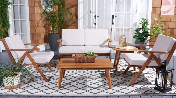 PAT7306E-2BX Patio Sets - 5 Piece - Furniture by Safavieh
