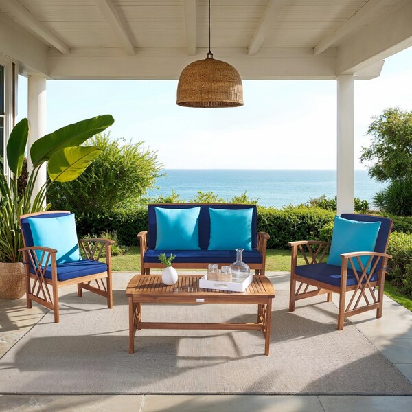 PAT7008C Patio Sets - 4 Piece - Furniture by Safavieh