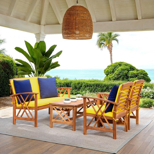 PAT7008D Patio Sets - 4 Piece - Furniture by Safavieh