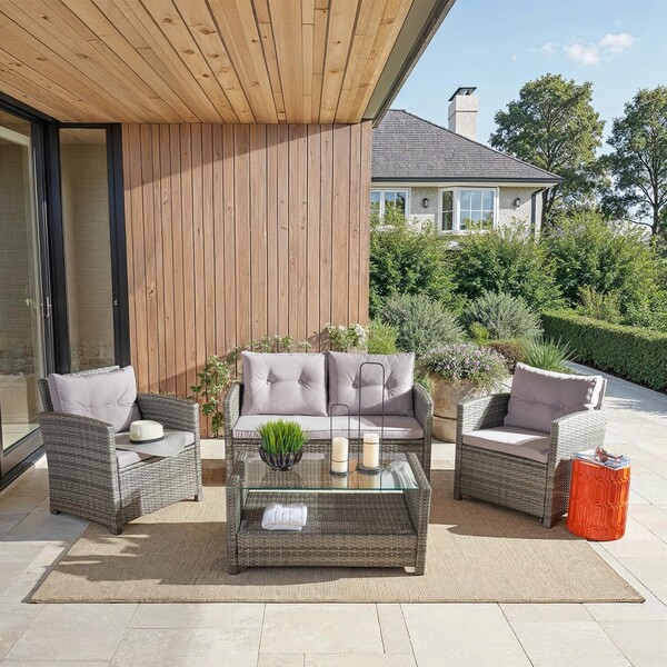 PAT7516B Patio Sets - 4 Piece - Furniture by Safavieh