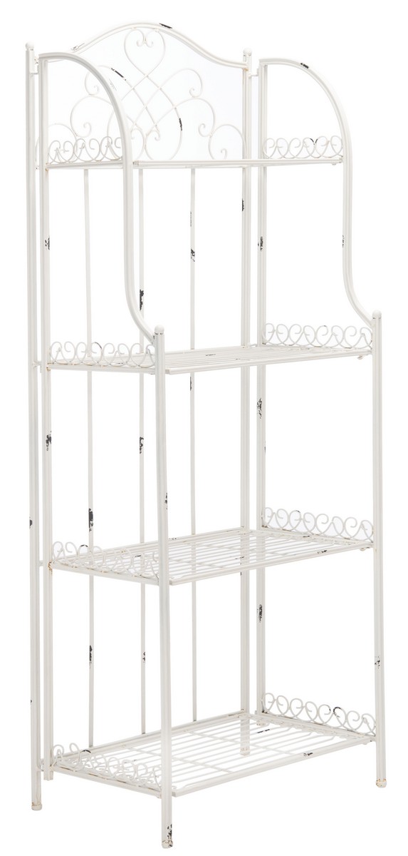 Pat5014b Trash Cans Storage Furniture By Safavieh Pat5014b Trash Cans Storage, Outdoor Bakers Rack Wrought Iron