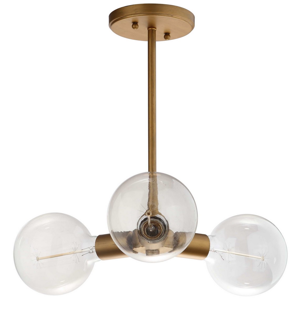 Pnd4011a Pendants Lighting By Safavieh Designed With A Deluxe Gold Metal Finish And Clean Lines It S Paired Three Transpa Glass Globes Retro Bulbs For An Chic Look