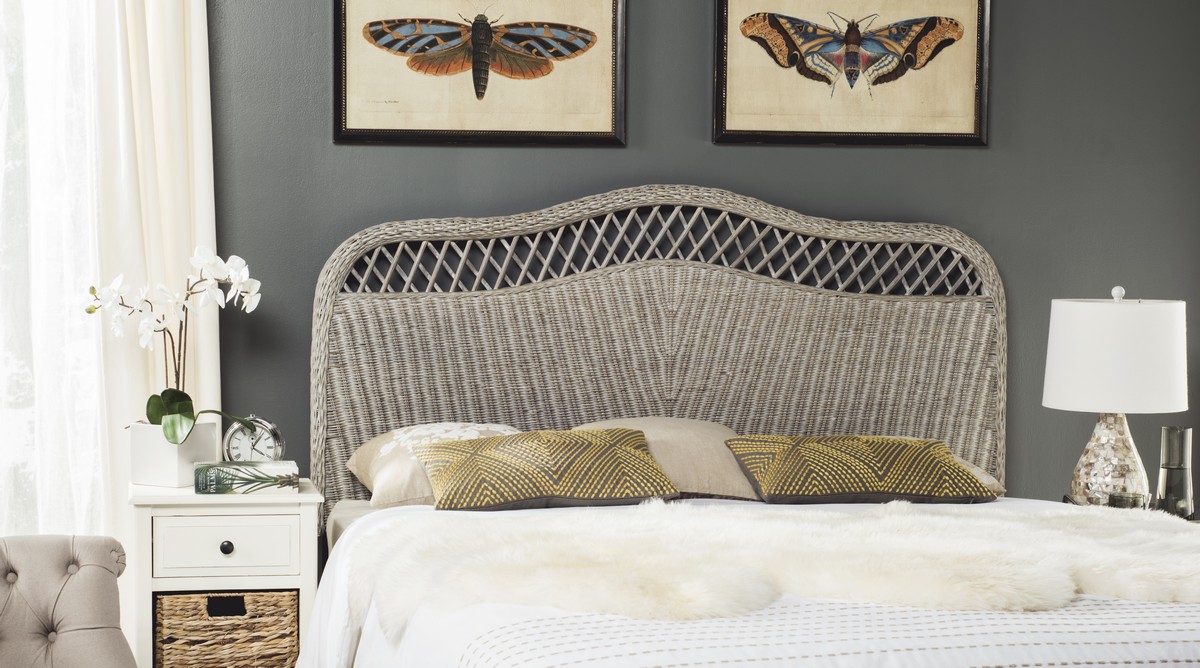 Sephina Antique Grey Headboard Headboards Furniture By Safavieh - Choose This Intricately Woven Antique Grey Rattan Queen Headboard For Afeminine Look In Coastal And Country Bedrooms Crafted In A Combination Ofrattan sephina antique grey headboard headboards furniture by safavieh - choose this intricately woven antique grey rattan queen headboard for afeminine look in coastal and country bedrooms crafted in a combination ofrattan