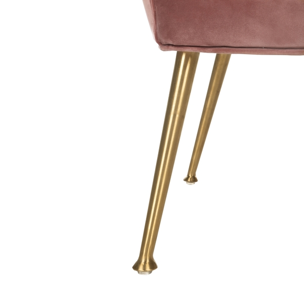 slim fit dress slacks Velvet Pink Dressing Room Chair with Gold Legs main image 1