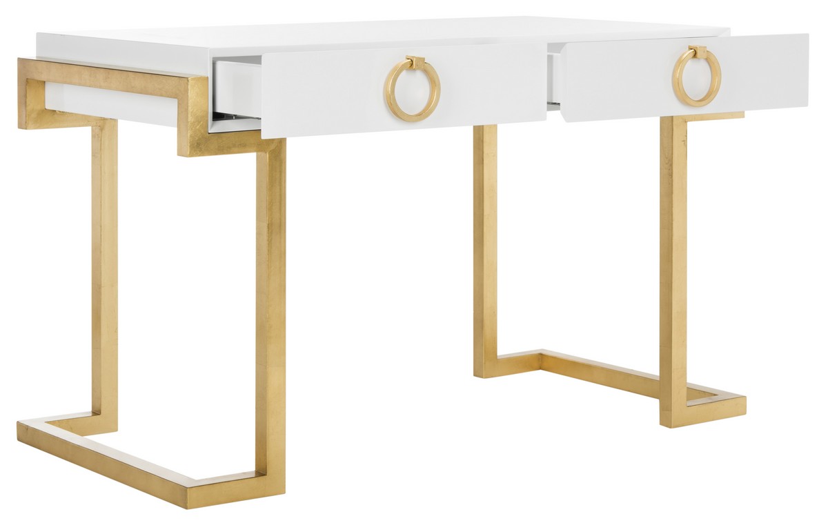 Sfv3504b Safavieh Desks Color White Lacquer Gold Save