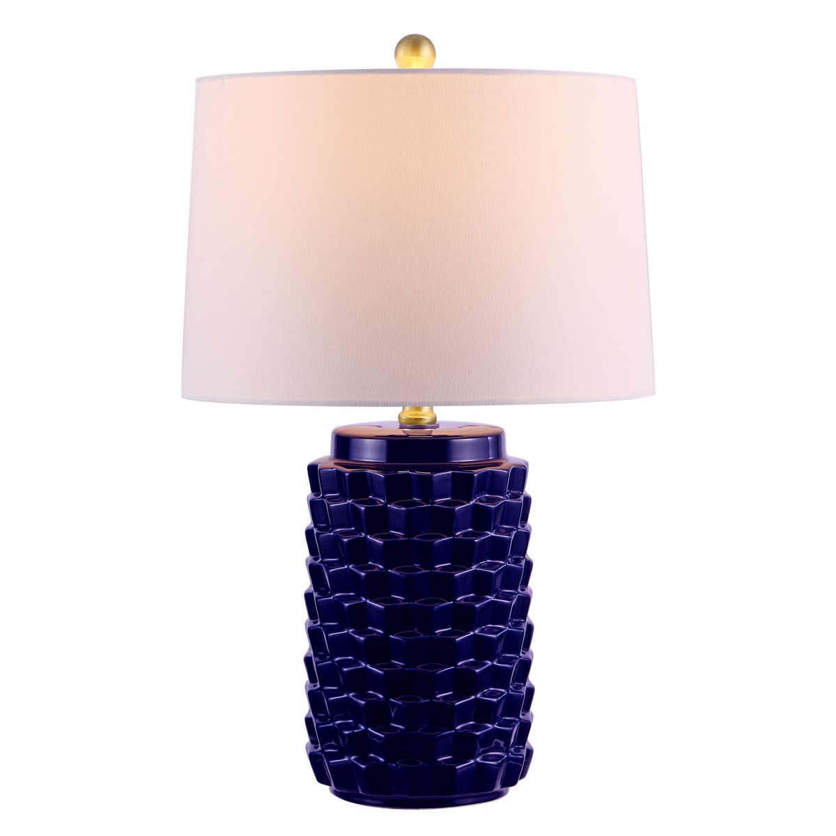 navy and white table lamps