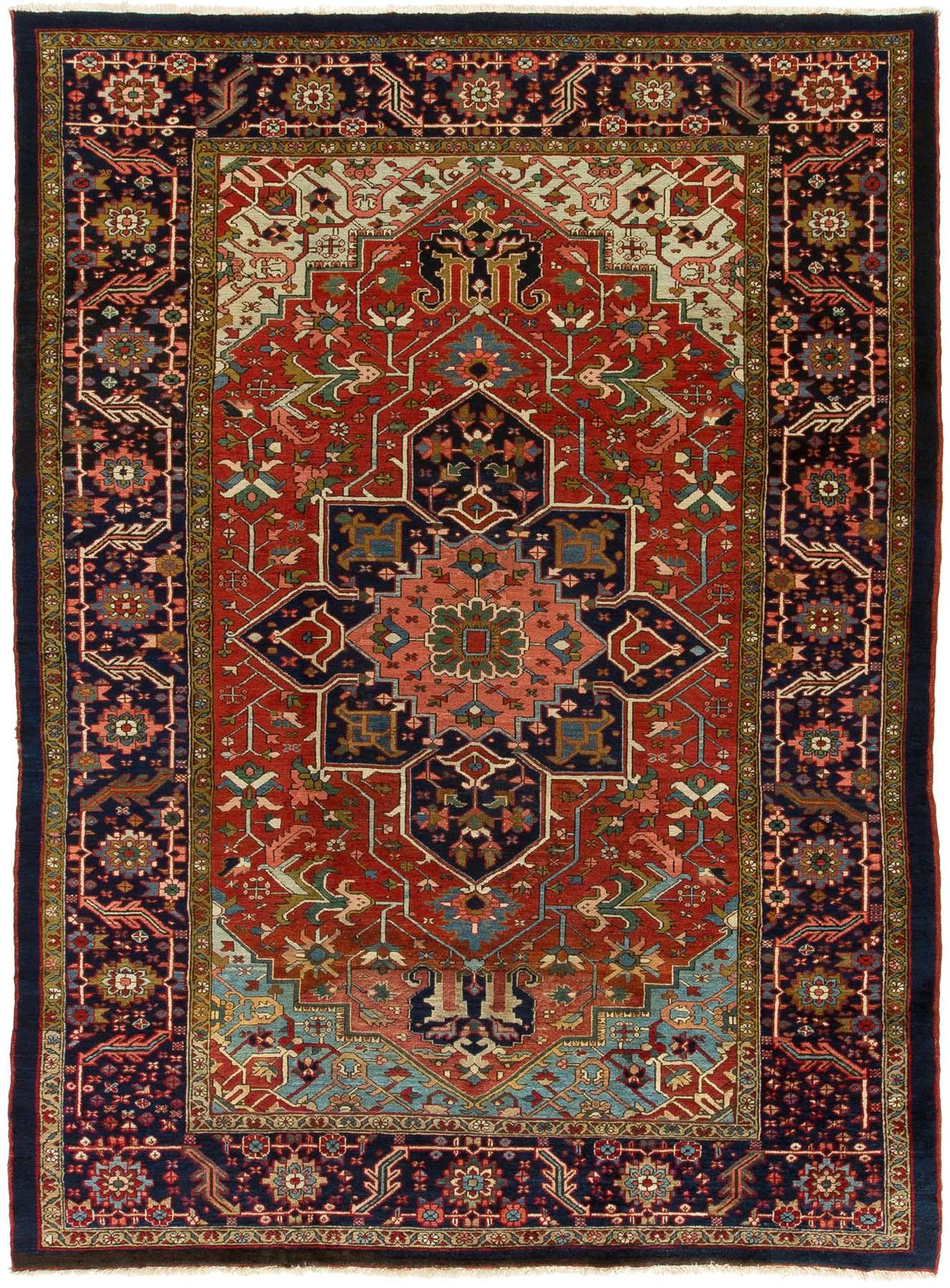 Light blue unique loom 8� x 10� arcadia rug Rug ANT174291 Persian Heriz - Antique Area Rugs by Safavieh