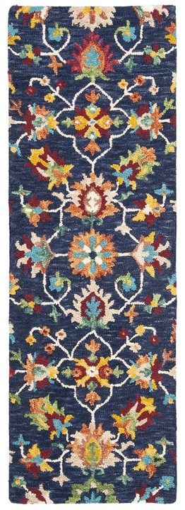 Navy 4' x 6' Red Safavieh Aspen Collection APN510N Handmade Boho Wool Area Rug Navy 4' x 6' Red Safavieh Aspen Collection APN510N Handmade Boho Wool Area Rug