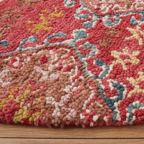 2'3 x 9' Red Gold Safavieh Aspen Collection APN529Q Handmade Moroccan Boho Wool Runner 2'3 x 9' Red Gold Safavieh Aspen Collection APN529Q Handmade Moroccan Boho Wool Runner