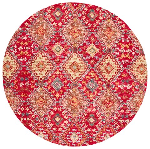 2'3 x 9' Red Gold Safavieh Aspen Collection APN529Q Handmade Moroccan Boho Wool Runner 2'3 x 9' Red Gold Safavieh Aspen Collection APN529Q Handmade Moroccan Boho Wool Runner