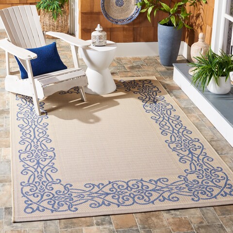 Blue Scroll Indoor Outdoor Rug - Safavieh.com