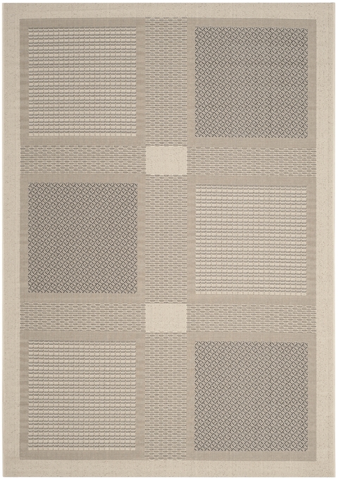 Beige & Black Geometric Indoor Outdoor Rug - Safavieh.com