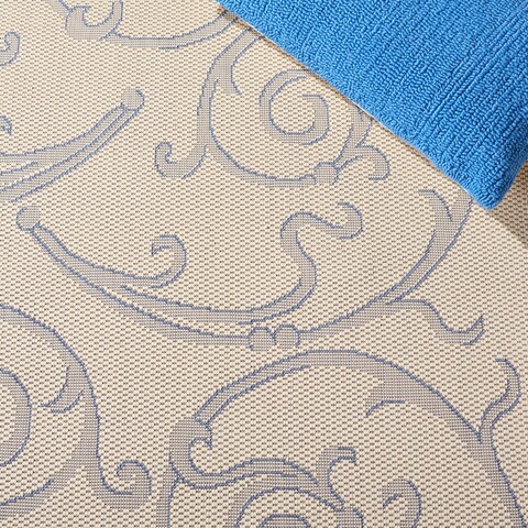 Blue Vine Scroll Area Rug | Safavieh Indoor-Outdoor Rugs