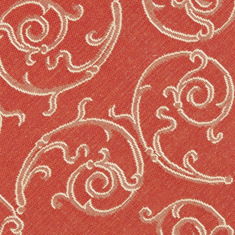 Red & Natural Indoor Outdoor Rug | Safavieh Courtyard Rugs