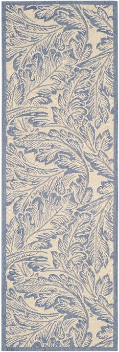 Blue Leaf Area Rug | Safavieh Indoor-Outdoor Rugs