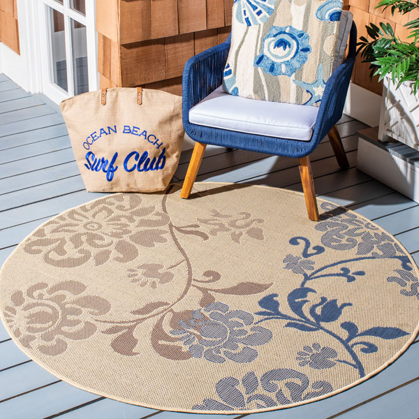 Floral Patterned Outdoor Carpet CY4027B - Safavieh.com