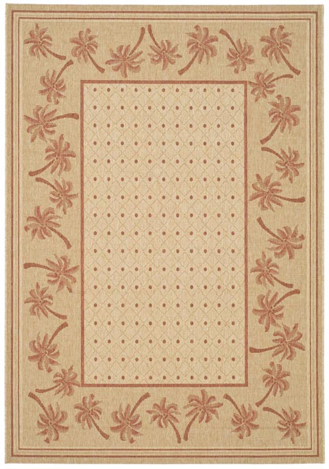 Palm Tree Border Indoor-Outdoor Rug - Safavieh.com