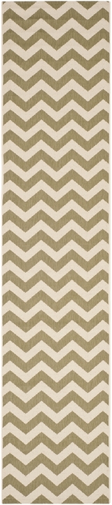 Green Chevron Outdoor Area Rug | CY6244-244 - Safavieh