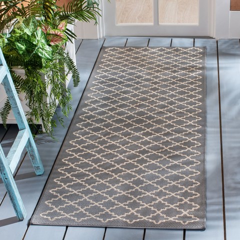 Grey Indoor Outdoor Area Rug | Courtyard - Safavieh.com