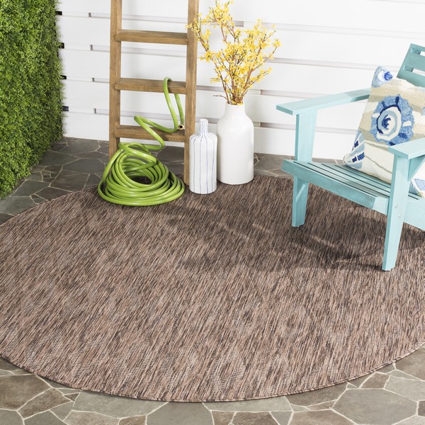 AllWeather Brown Area Rug Courtyard Rugs