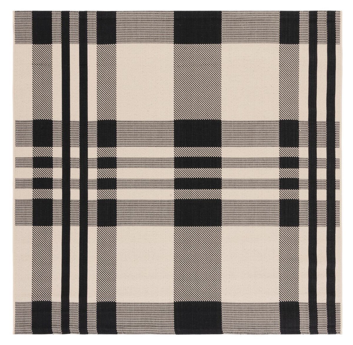 Black Bone Plaid Outdoor Rug Safavieh Com